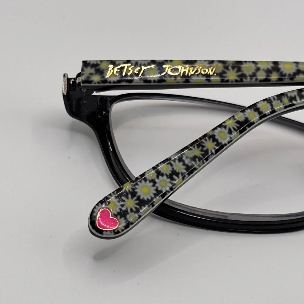 Betsey Johnson Girls‎ Eyewear Black Oval Floral Frames LT24190019 47-16-125